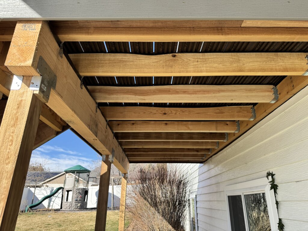 Utah County New Deck Build And Door Addition Joists And Framing Pleasant Grove Ut Remodelaholic
